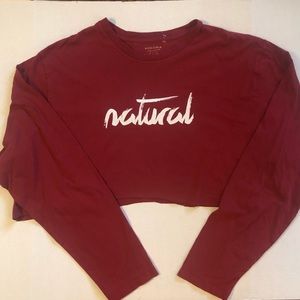 natural cropped vtg tee